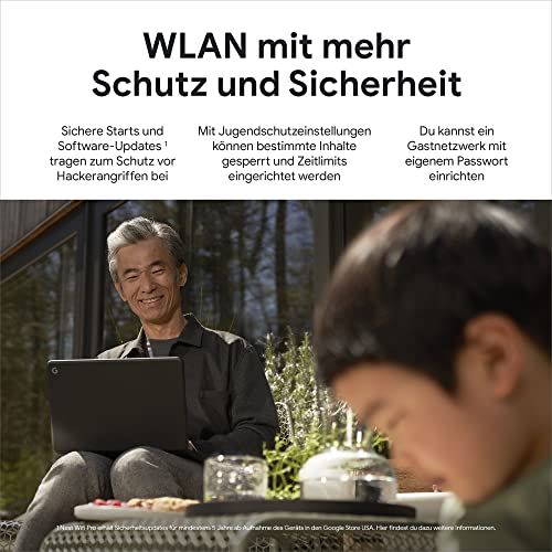 Google WiFi Pro – Wi-Fi 6E Zuverlässiges Heim-WLAN-System mit effektiver Abdeckung für Dein Zuhause Mesh-WiFi-Router Schnee, x2, GA03689-EU, 2-Pack
