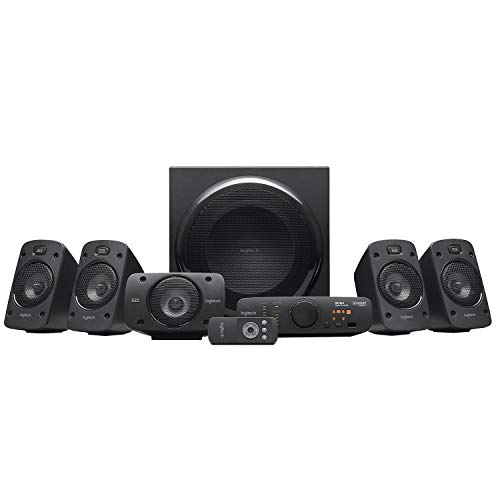 Logitech Z906 5.1 Sound System | 1000W Surround Sound Lautsprecher, THX, Audio-Eingänge, Fernbedienung, EU Stecker, PC/PS4/Xbox/TV/Smartphone - Schwarz