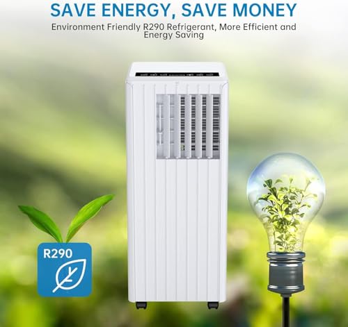Mobile Klimaanlage 7000 BTU 3-in-1- Kühlung, Entfeuchtung 36L/Tag & Ventilator | 24h-Timer, Schlafmodus, Fernbedienung | Geeignet für Räume bis 15 m² | Weiß