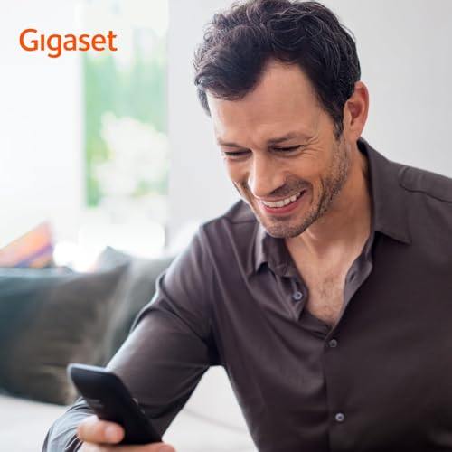 Gigaset AS690A Quattro Vier DECT-Telefone mit Anrufbeantworter, Schwarz