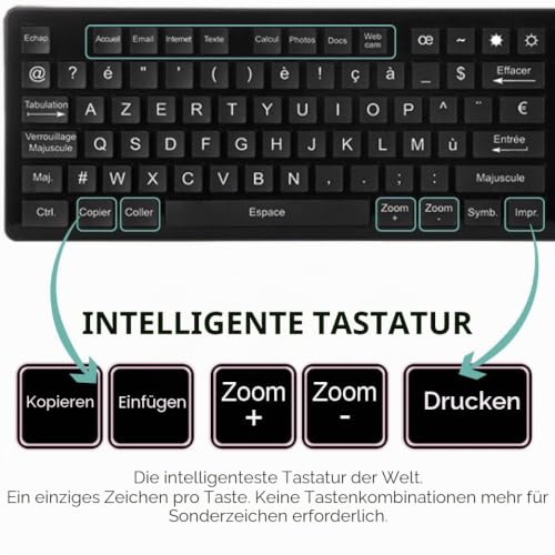 ORDISSIMO - All In One PC Clara 2 - Einfache Bedienung für Senioren Geeignet - Großer, Flacher 23,8“ Bildschirm - Intuitive Benutzeroberfläche & Vereinfachte Tastatur - Kabellose Maus, WiFi - Schwarz
