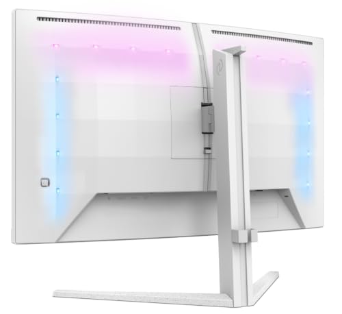 PHILIPS Evnia 27M2C5501-27 Zoll Quad HD Curved Gaming Monitor, 180 Hz, 1 ms, FreeSync Premium, HDR10, Ambiglow (2560x1440, 2X HDMI 2.0, 1x DisplayPort 1.4) Weiss