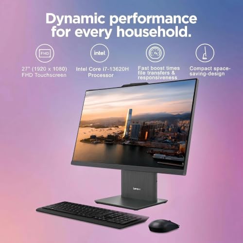 Lenovo ThinkCentre 27 Zoll All-in-One Touchscreen Desktop Computer | 13. Generation Intel Core i7 (10-Core, bis zu 4,90 GHz) | 64 GB RAM, 2 TB SSD | HDMI & RJ-45 | Wi-Fi 6 | Win 11 Pro | 100Hz