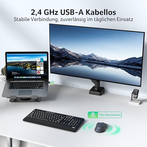 Acer Maus Kabellos 4000 DPI, Wireless Mouse 2,4Ghz