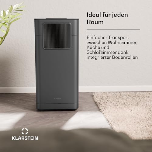 Klarstein Breeze Box 9K Klimaanlage – 9000 BTU, für Räume bis 32 m², Smart App & Sprachsteuerung, 3-in-1: Kühlen, Entfeuchten, Ventilator, Energieeffizienz A, mit Abluftschlauch & Fensterdichtungsset.