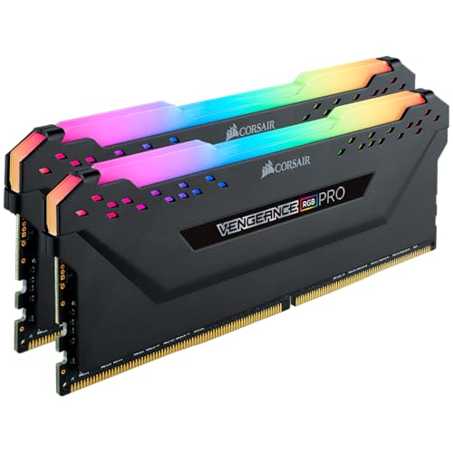 CORSAIR Vengeance RGB PRO DDR4 RAM 32GB (2x16GB) Bis zu 3600MHz CL18-22-22-42 1.35V Intel AMD Desktop-Computer-Speicher – Schwarz (CMW32GX4M2Z3600C18)
