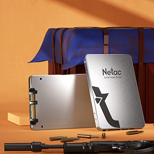 Netac Internes Solid State Laufwerk SSD 1TB, SSD Festplatte Intern Sata 3.0 2,5 Zoll für Laptop, PC, Desktop, (N530S, Aluminiumlegierung, Silber grau)