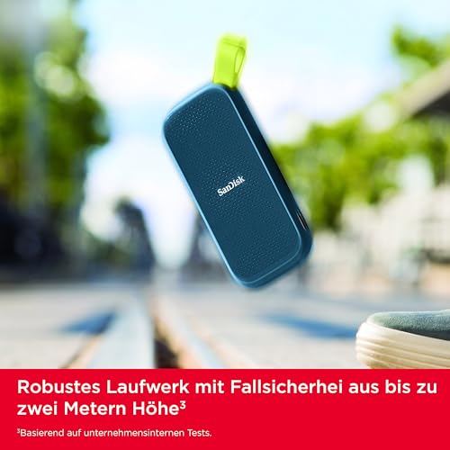 SanDisk Portable SSD 1 TB - bis zu 800 MB/s Lesen - Monterey | Externe SSD, kompatibel mit PC & Mac, automatische Backups, USB 3.2 Gen 2