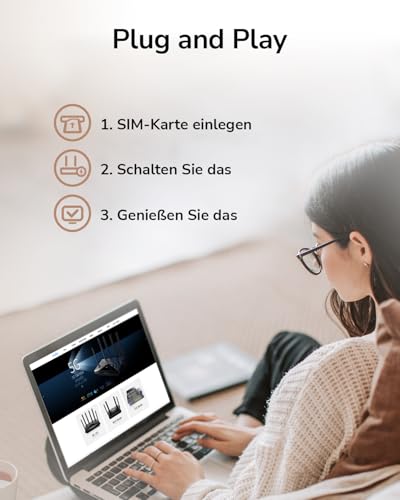 Cudy 4G LTE Cat 4 AC1200 WLAN-Router, abnehmbare Antennen, LT500D