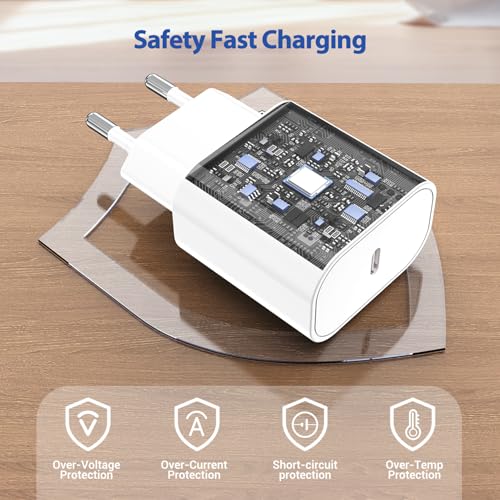 Apple Watch Ladekabel für iWatch und iPhone, 20W USB C Ladegerät mit 3 in 1 Kabel Original 2M für Apple Watch Series 9/8/7/6/SE/5/4/3/Ultra/iPhone 17/16/15/14/13/12/11/iPad
