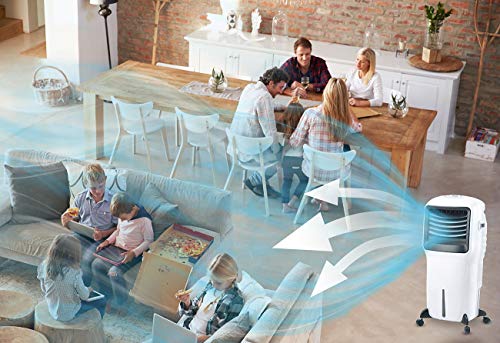 Sichler Haushaltsgeräte Kühllüfter Wohnung: Verdunstungs-Luftkühler LW-550 mit Ionisator und Timer, 20 l, 110 Watt (Klimagerät ohne Abluftschlauch, Wasserverdunster Kühlung, Air)