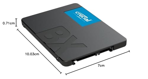 Crucial BX500 SATA SSD 1TB, 2,5" Interne Festplatte, bis zu 540 MB/s, 1TB SSD kompatibel mit Laptop und Desktop (PC), 3D NAND, Dynamische Schreibbeschleunigung - CT1000BX500SSD101