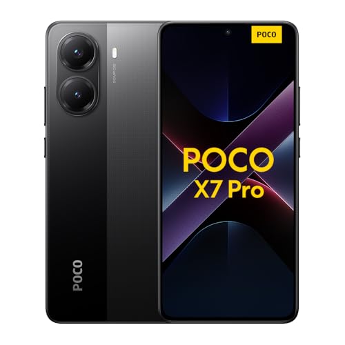 XIAOMI Poco X7 Pro Smartphone, 12+512GB, 6000mAh Akku, 50MP Kamera, Schwarz | 50MP Hauptkamera mit OIS, 90W HyperCharge, IP68, KI-Funktionen (Ladegerät nicht enthalten)