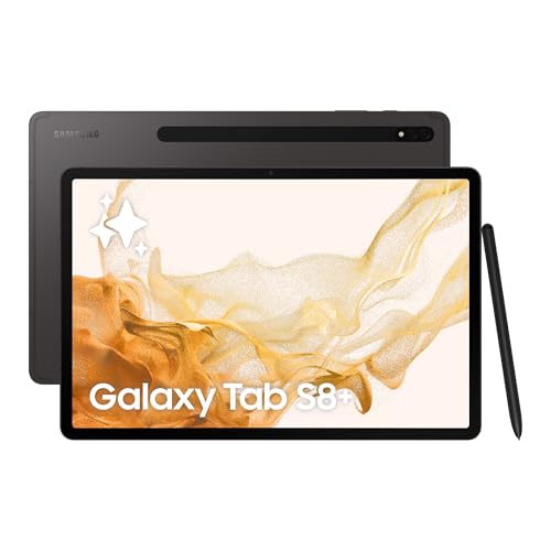 Samsung Galaxy Tab S8+, 12,4 Zoll, 128 GB interner Speicher, 8 GB RAM, Wi-Fi, Android Tablet inklusive S Pen, Graphite, inkl. 36 Monate Herstellergarantie