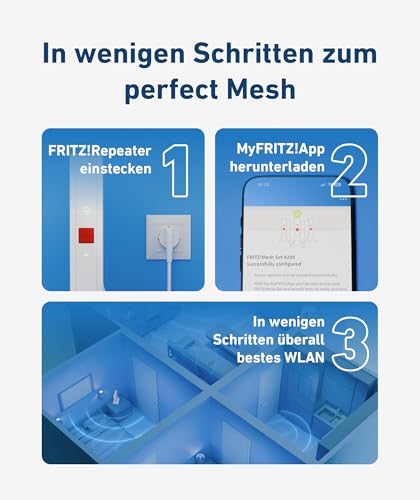 FRITZ!Mesh Set 4200 2er-Set | für 3-5 Räume | Wi-Fi 6 bis zu 4,2 GBit/s