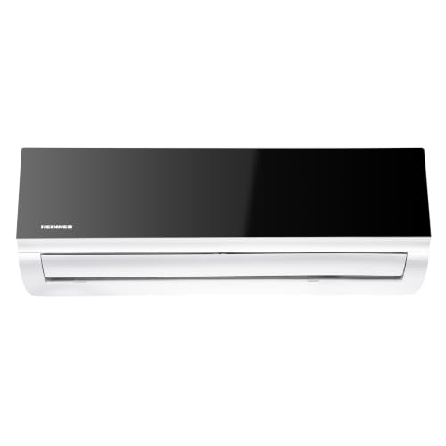 Heinner HAC-MRB12WHWIFI Mirror Klimaanlage 12000 BTU, Split-Klimagerät mit WiFi, A++ Kühlung, A+ Heizung, 3D Inverter, Sleep, Follow Me, Auto-Clean, Silence, Turbo, 8°C Heizfunktion, Schwarz/Weiß