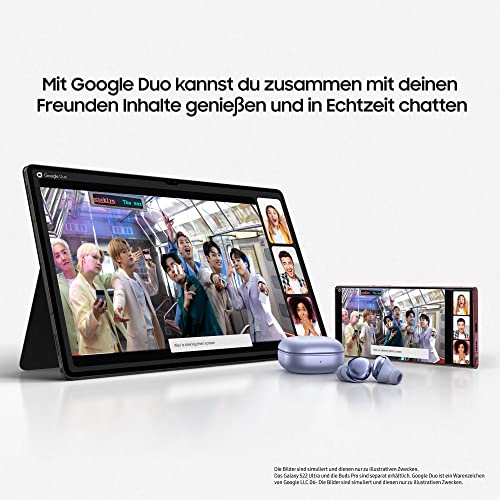 Samsung Galaxy Tab S8+, 12,4 Zoll, 128 GB interner Speicher, 8 GB RAM, Wi-Fi, Android Tablet inklusive S Pen, Graphite, inkl. 36 Monate Herstellergarantie