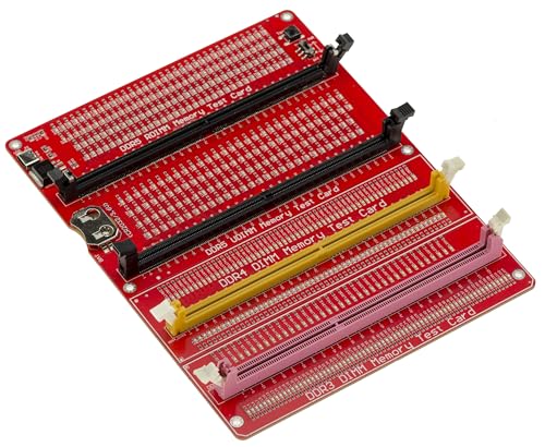 KALEA-INFORMATIQUE Testplatte mit Dioden für DDR-Speicherriegel vom Typ DDR3 DDR4 DIMM und DDR5 RDIMM und UDIMM.