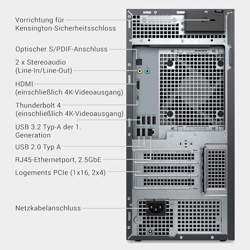 Dell Tower Plus Desktop - Intel Core Ultra 7, 16GB RAM, 1TB SSD, RTX 5060 | Wi-Fi 7, HDMI, Thunderbolt 4, McAfee Business Protection 1 Jahr, Windows 11 Pro