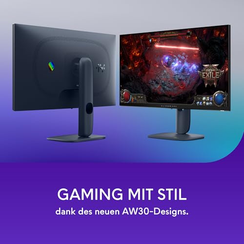 Alienware 27 Gaming Monitor - AW2725DM, QHD (2560x1440), 180Hz, Fast IPS | 1ms, NVIDIA G-SYNC Compatible, AMD FreeSync, 95% DCI-P3, HDR400, DisplayPort, 2 HDMI, 3 USB, 3 Jahre Garantie