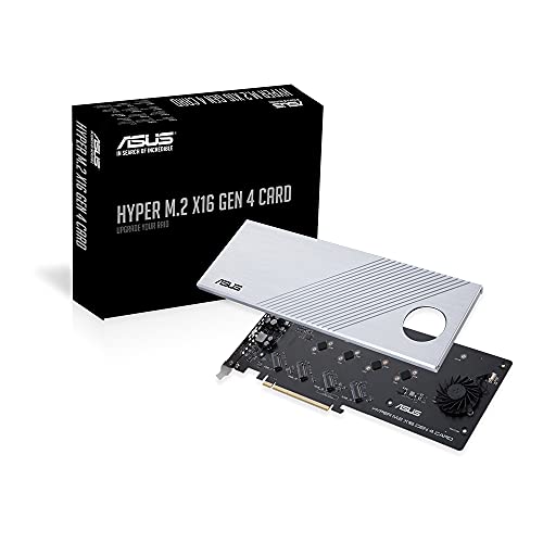 ASUS Hyper M.2 x16 Gen 4 scheda di interfaccia e adattatore Interno (ASUS HYPER M.2 X16 CARD 4 X M.2 GEN 4)