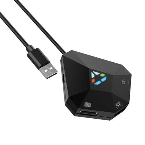 Semaiki Adapter Maus Tastatur Kompatibel mit Controller PS4/PS3/Switch/XBOX | Gaming Tastatur Maus konverter für NS Switch/PS3/PS4/Xbox One/Xbox 360