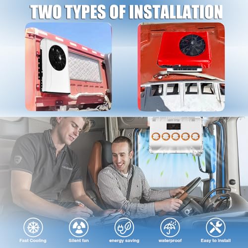 12 V/24 V LKW-Kabinen-Klimaanlage, tragbares elektrisches Wohnmobil-Split-AC-Kit für Camper und Busse
