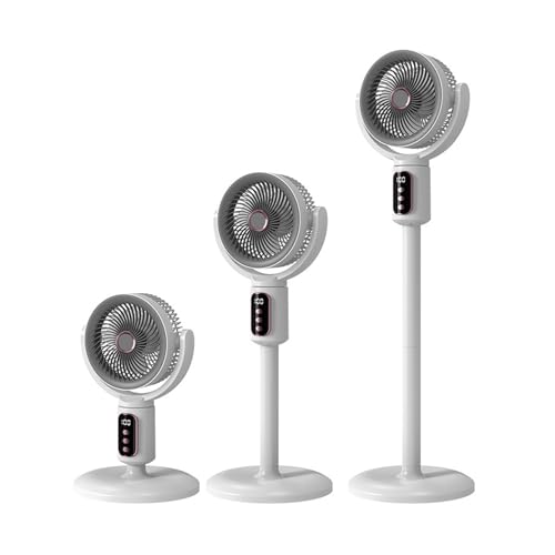 CAZSTYK Batteriebetriebener Bodenventilator, 5 Windmodi, 4000 mAh, hohe Kapazität, tragbar, Stehtextur, für Zuhause, wiederaufladbar