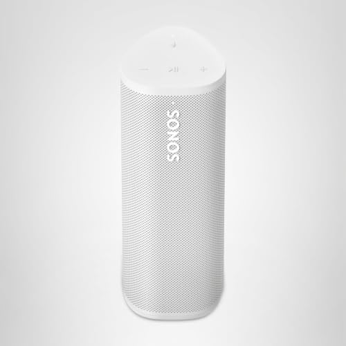 Sonos Roam 2 | Leichter, mobiler und wasserdichter Speaker mit Bluetooth, WLAN, mindestens 10 Stunden Akkulaufzeit und Voice Control für drinnen und draußen - Weiß