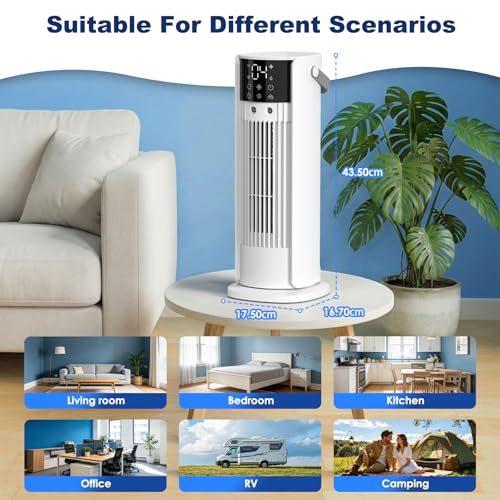 Klimaanlage Mobil, 4-In-1 Luftkühler mit Wasserkühlung, Mobile Klimaanlage con Tanque de 900ml, 3 Gebläsestufen, 90° Oszillation, LED-Display, Leise Klimaanlage mit Luftbefeuchter (Weiß)