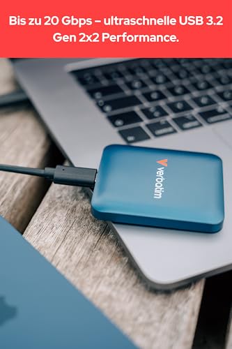 Verbatim Snapback Externe SSD 512GB MagSafe USB 3.2 Gen 2x2 2000 MB/s Mocha | Unterstützt Apple ProRes 4K, bis 2000MB/s Lesen & Schreiben,Externe Festplatte mit 2 USB-C-Kabel, für iPhone,Android,PC & Mac