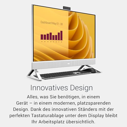 Dell 27 Inspiron All-in-One PC - Intel Core i5-1334U, 16GB DDR5, 512GB SSD | 27 Zoll IPS FHD, Wi‑Fi 6E, HDMI, USB‑C, Windows 11 Home, kabellose QWERTZ‑Tastatur & Maus