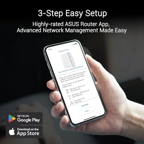 ASUS ZenWiFi BQ16 1er Pack BE2500 Quad Band WiFi7 Mesh Router | Weiß | bis 370qm, 2x 10G Ports, Smart Home Master mit Multi-SSD für IoT, VPN und Kindersicherung, 4G & 5G Mobile Tethering