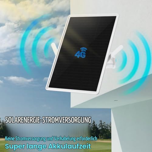 LCLCTEK® 4G LTE Router Solar Batterie Aussen mit SIM Karten,Kabellos 4G Mobiler WLAN Router Hotspot,WLAN 2.4GHz bis zu 150 Mbit/s,2 Externe Antennen,26000mAh Akku,Gilt für europäische Betreiber (15in)