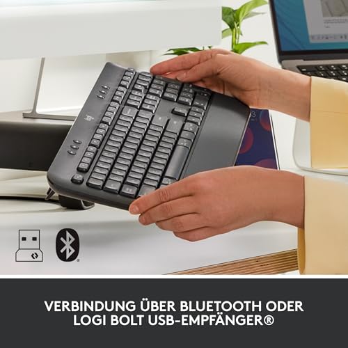 Logitech Signature K650 Comfort kabellose Tastatur mit Handballenauflage