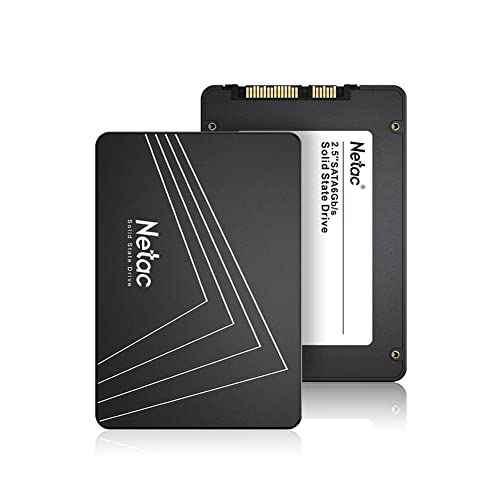 Netac SSD 2TB, SSD Festplatte Intern Sata 3.0 2,5 Zoll für Laptop, PC, Desktop, (N530S, Schwarz, 3D Nand)