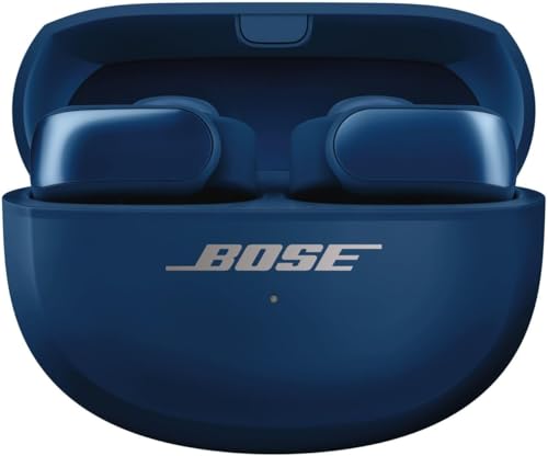 Bose Ultra Open Earbuds mit Bluetooth und OpenAudio Technologie, Clip On Kopfhörer, kabellose Open Ear Earbuds, immersive Audio, bis zu 48 Stunden Akkulaufzeit, Mondblau - Limited Edition