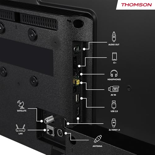 Thomson 32 Zoll (80 cm) HD Smart Fire TV, Alexa-Sprachsteuerung, Triple-Tuner (DVB-T2/C/S2), Dolby Audio, DTS Virtual:X, HDR10, WLAN, Bluetooth, HDMI, 32HF2S34