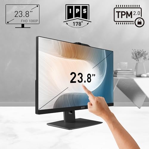 MSI Modern AM242TP 1M-1207DE - All in One PC, Intel Core 5 Prozessor 120U, 24 Zoll, FHD (1920x1080), 512GB SSD, 16GB DDR5, Webcam, Windows 11 Pro, Weiß
