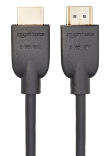 Amazon Basics HDMI-Kabel 7,6m, 18 Gbit/s Hochgeschwindigkeit mit Ethernet, 4K@60Hz, Schwarz