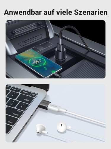 UGREEN 10Gbps USB C Adapter auf USB, USB C Buchse zu A Stecker(3er Pack) | USB A auf USB C Adapter kompatibel mit iPhone 17 Serie, iPad Air/Pro, Galaxy S26/S25 Serie, Kartenleser, SSD, Laptop, PC usw