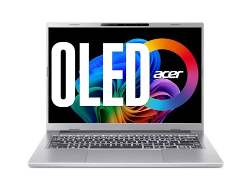 Acer Aspire 14 AI OLED (A14-61M-R63L) AI Laptop, Copilot+ PC, 14" WUXGA OLED Display, AMD Ryzen Al 7 350, 32 GB RAM, 1 TB SSD, AMD Radeon 860M, Windows 11, QWERTZ Tastatur, Silber