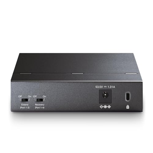 TP-Link TL-SG1005P 5-Port Gigabit LAN PoE Switch mit 4 PoE+ Ports (65 Watt, IEEE-802.3af/at, Plug-and-Play, Robustes Metallgehäuse)