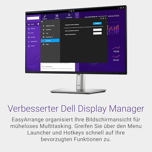 Dell P2425H 24 Zoll Full HD (1920x1080) Monitor, 100Hz, IPS, 5ms, 99% sRGB, USB-C, DisplayPort, HDMI, VGA, 4X USB, 3 Jahre Garantie, Schwarz