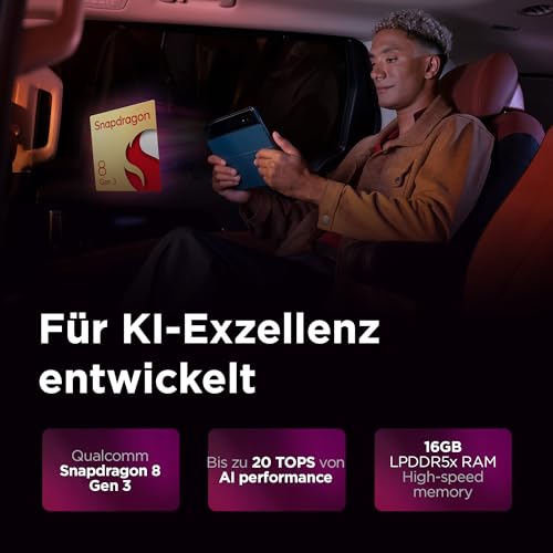 Lenovo Yoga Tab Plus Tablet AI 12,7" 16 GB 256 GB Android Seashell | 12.7 Zoll 3K Display | Qualcomm Snapdragon 8 | 16GB RAM | 256GB Speicher | Android 14 | WiFi7 + BT5.4 | Seashell | inkl.Stift