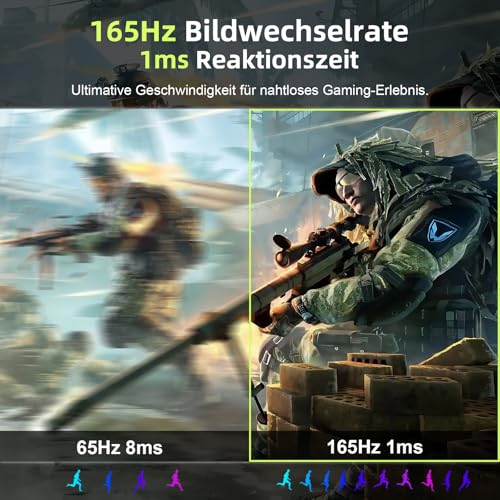 Amzfast Gaming Monitor 34 Zoll, 165hz, 2560x1440 QHD,1ms MPRT, AMZG34C5Q