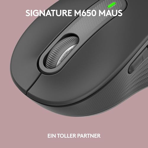 Logitech Signature Slim K950 kabellose Tastatur | Schlankes Design, Multi-Geräte-Wechsel beim Tippen, leise, Bluetooth, Multi-OS, Win/Mac/Chrome, DEU QWERTZ-Layout - Graphit