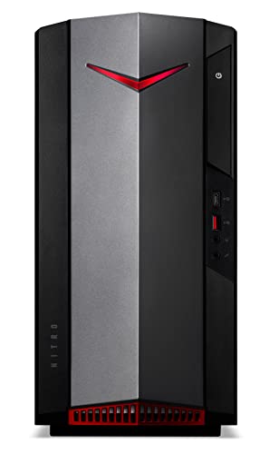 Acer Nitro 50 (N50-640) Gaming PC Windows 11 Home - Intel Core i5-12400 (Bis zu 4.40 GHz Turbo-Boost), 16GB DDR4 RAM, 512 GB GB M.2 SSD, NVIDIA GeForce RTX 3060 (12 GB GDDR6)