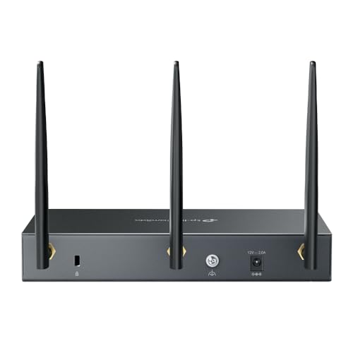 TP-Link Omada ER706W | Gigabit AX3000 Dualband-Wi-Fi-6-VPN-Gateway | 2402 Mbit/s (5 GHz) + 574 Mbit/s (2,4 GHz), 1 Gigabit-SFP-Steckplatz, 5 Gigabit-RJ45-Ports, 1 USB-3.0-Port, Lastverteilung