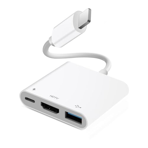 [Apple MFi-Zertifiziert] Digital AV Adapter Hub 3-in-1 für iPhone und iPad